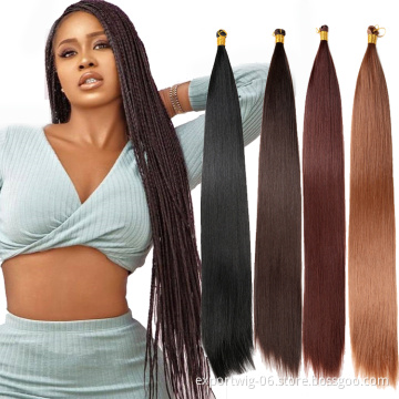 silky bone straight synthetic braiding Hair Bundle braids extension 22inch 150g hair bulk For Women long straight braiding